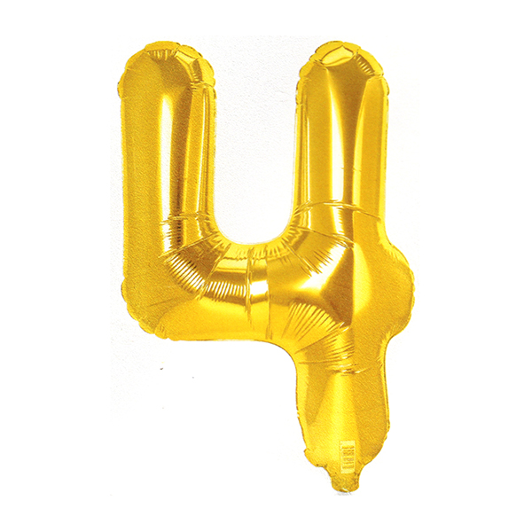 GLOBO METALICO 32 DORADO N° 4 X1 UNI - 1