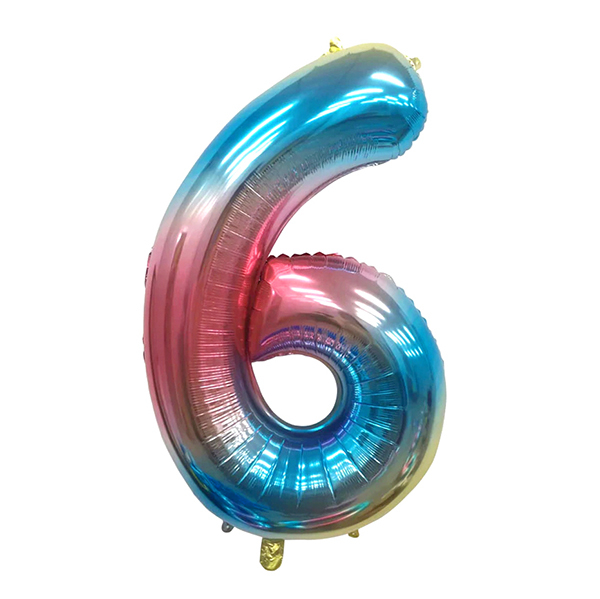 GLOBO METALICO 32 MULTICOLOR N° 6 X1 UNI - 1