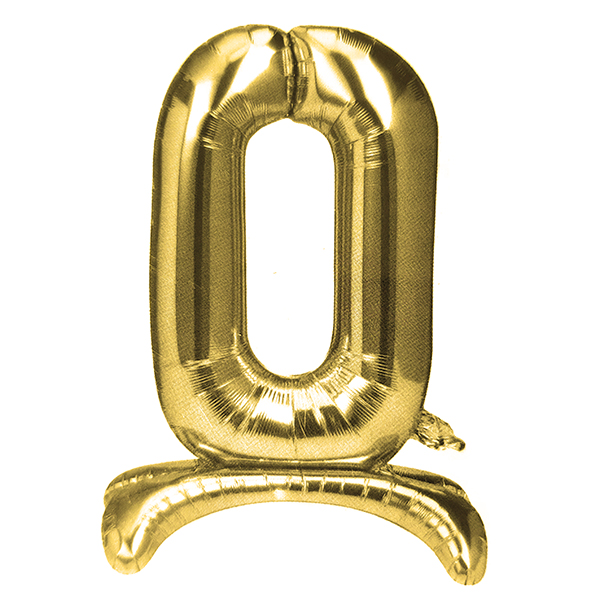 GLOBO METALICO 32 PEDESTAL DORADO N° 0 X1 UNI - 1
