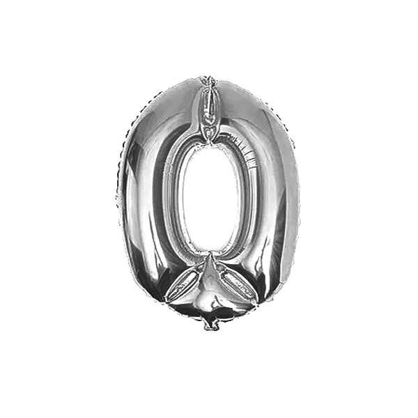 GLOBO METALICO 32 PLATEADO N° 0 X1 UNI - 1