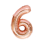 GLOBO METALICO 32 ROSE GOLD N 6 - 1