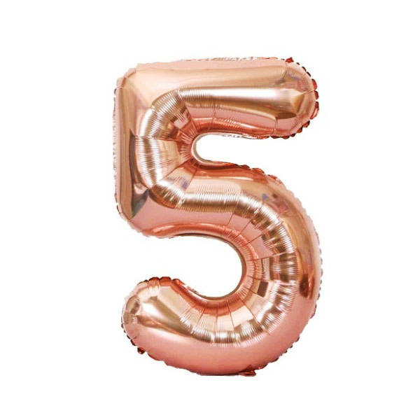 GLOBO METALICO 32 ROSE GOLD N 5 - 1