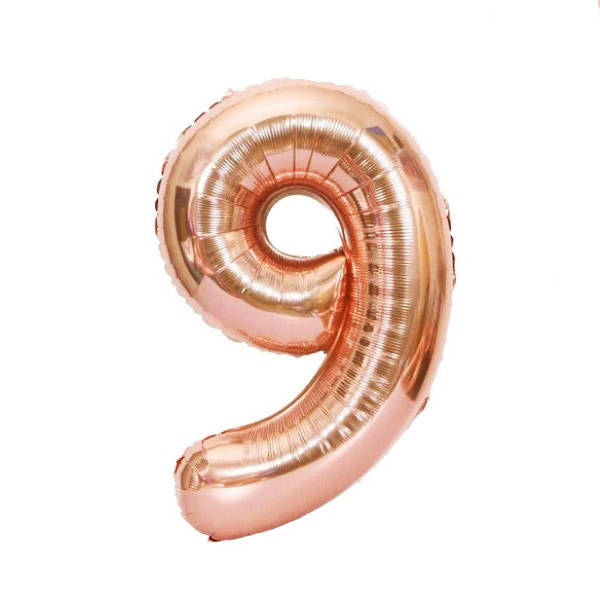 GLOBO METALICO 32 ROSE GOLD N 9 - 1