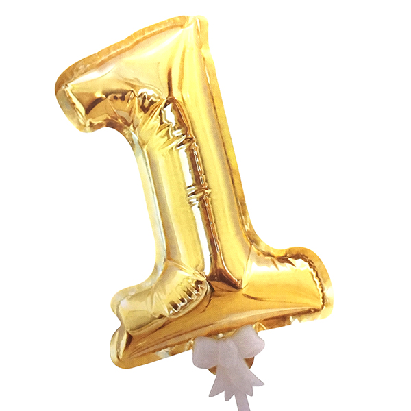 GLOBO METALICO STICK AUTOINFLABLE NUM 13 CM N° 1 X1 UNI - 1