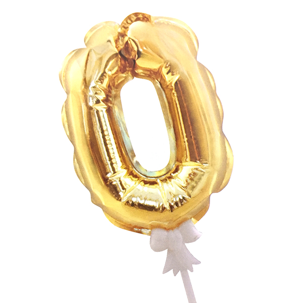 GLOBO METALICO STICK AUTOINFLABLE NUM 13 CM N° 0 X1 UNI - 1