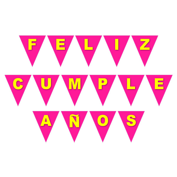BANNER BANDERIN 3D FC FUCSIA FLUOR X1 UNI - 1
