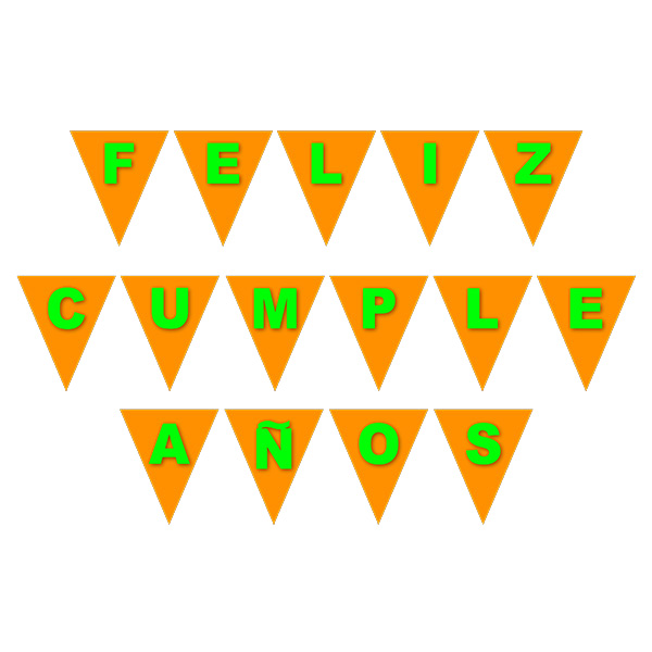 BANNER BANDERIN 3D FC NARANJA FLUOR X1 UNI - 1