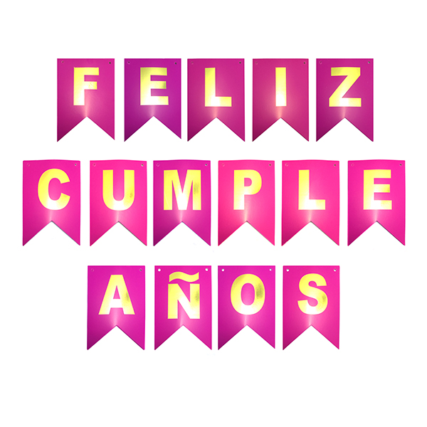 BANNER F.C. FUCSIA/DORADO 3 METROS X1 UNI - 1