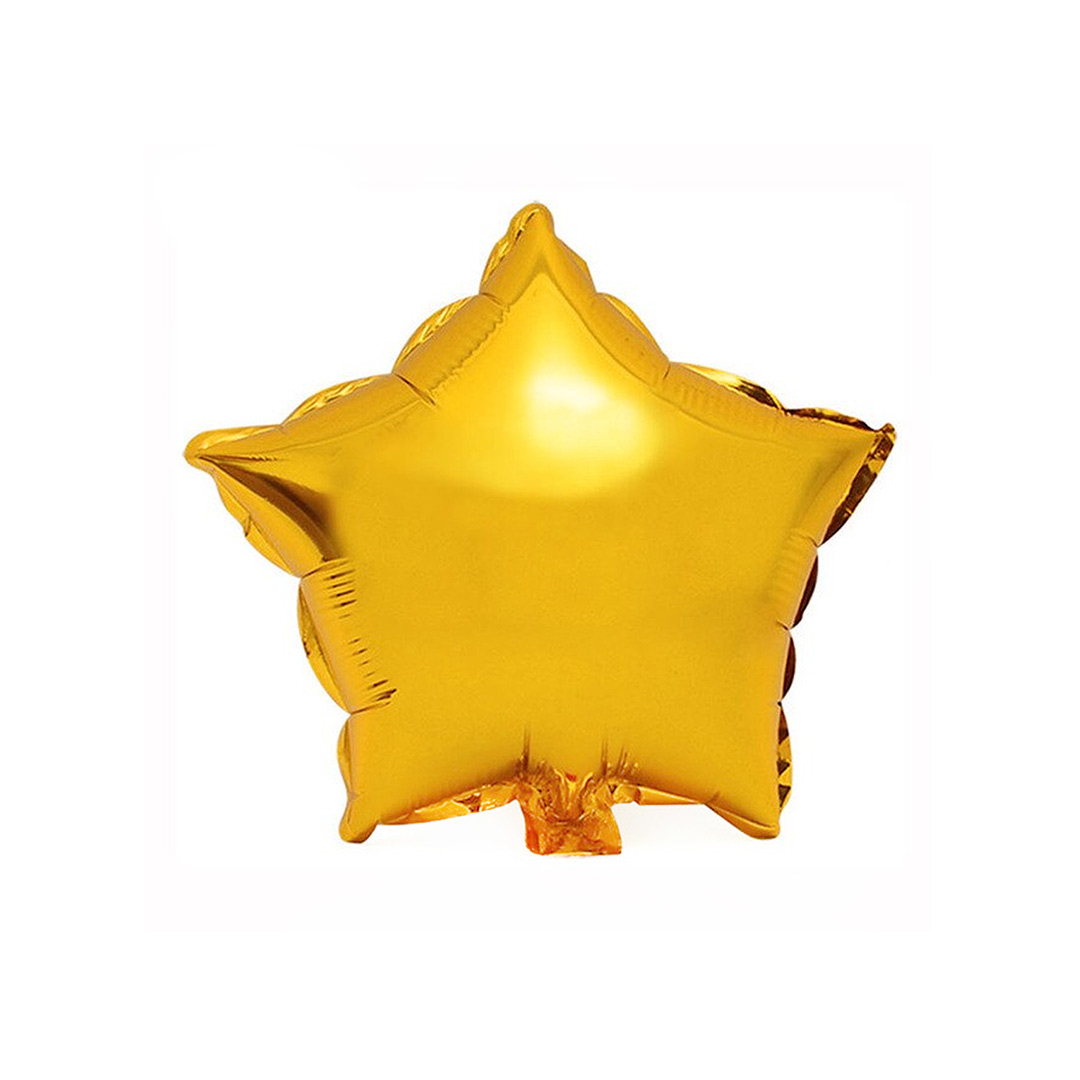GLOBO METÁLICO 10 ESTRELLAS X50 UNI DORADO - 1