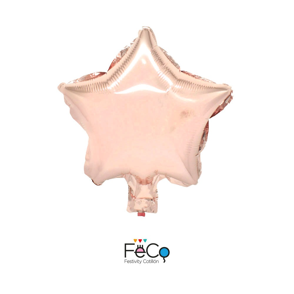 GLOBO METÁLICO 10 ESTRELLAS X50 UNI ROSE GOLD - 1