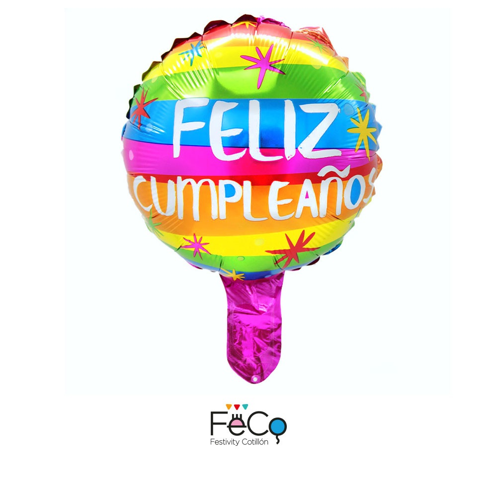 GLOBO METÁLICO 10 F.C REDONDO X50 UNI MULTICOLOR - 1