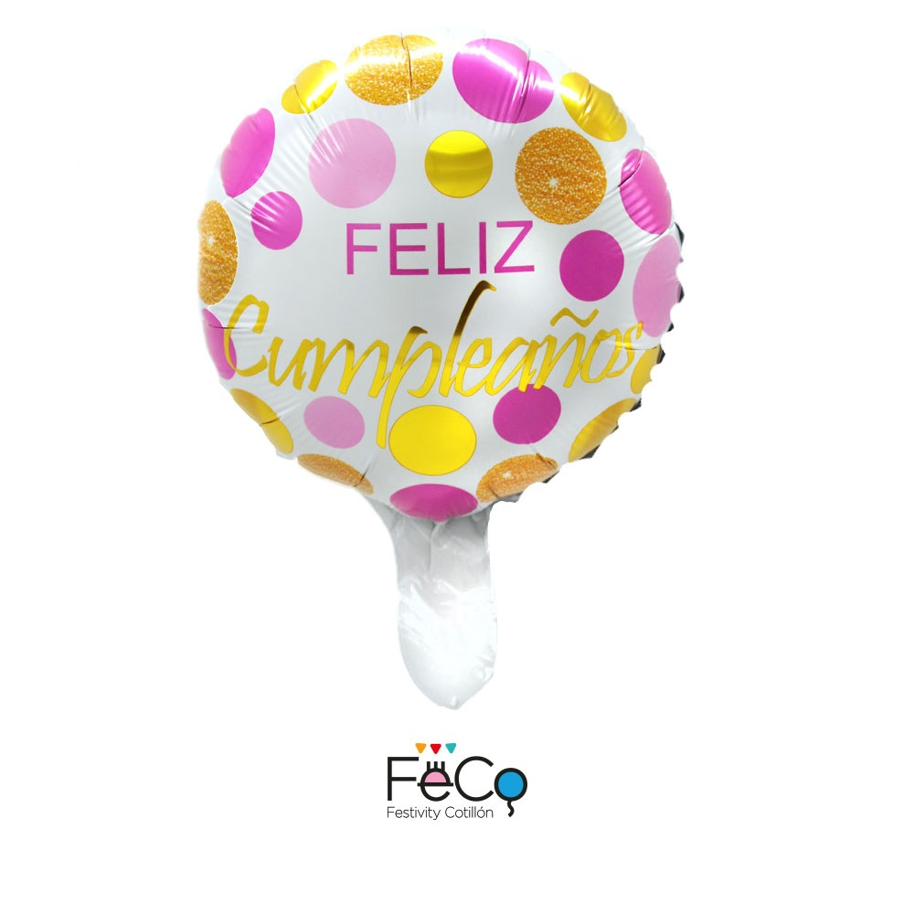GLOBO METÁLICO 10 F.C REDONDO PUNTOS X50 UNI - 1
