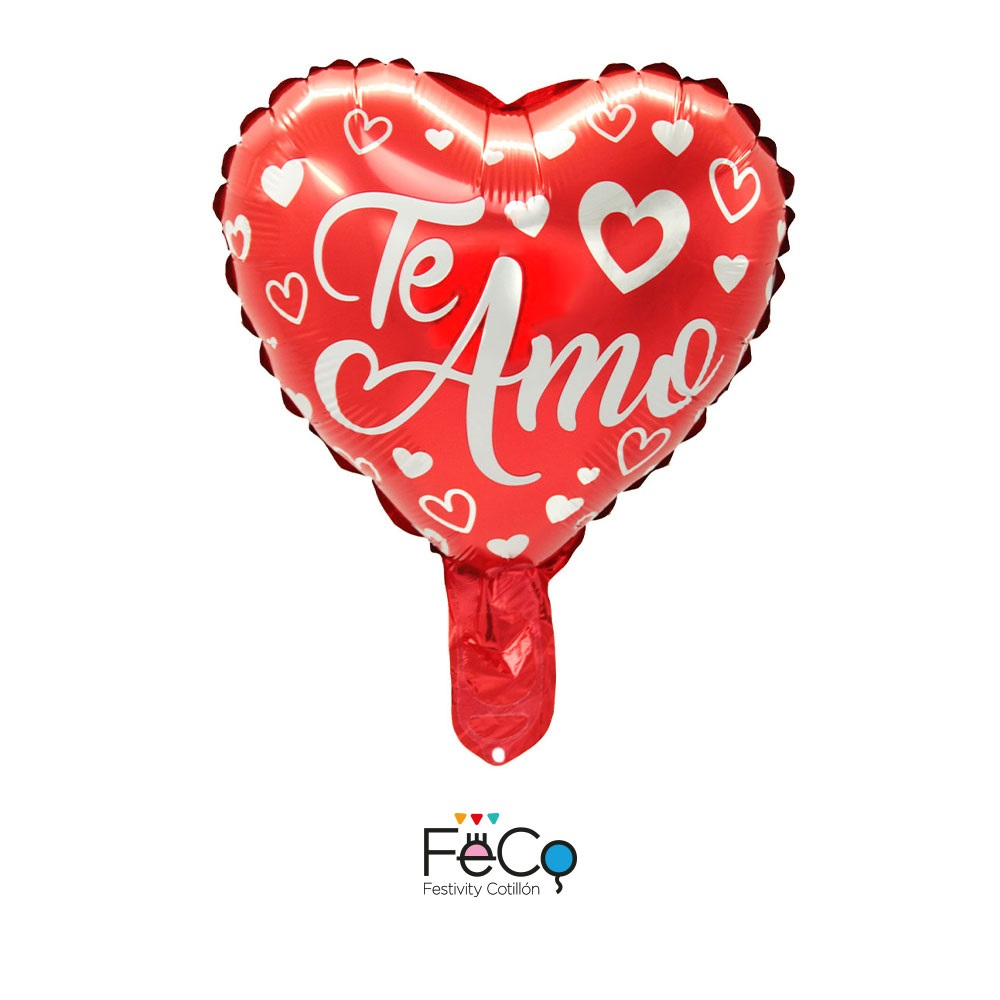 GLOBO METÁLICO 10 TE AMO HEARTS X50 UNI - 1