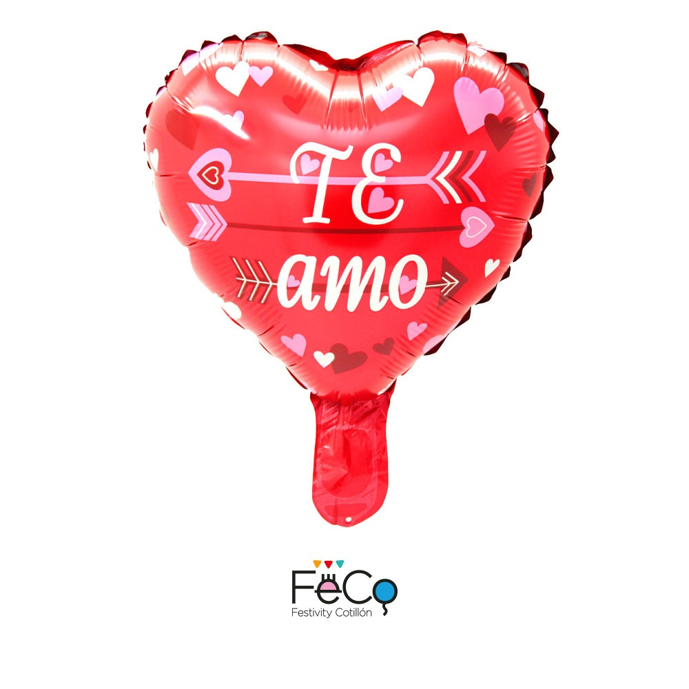 GLOBO METÁLICO 10 TE AMO FLECHA X50 UNI - 1