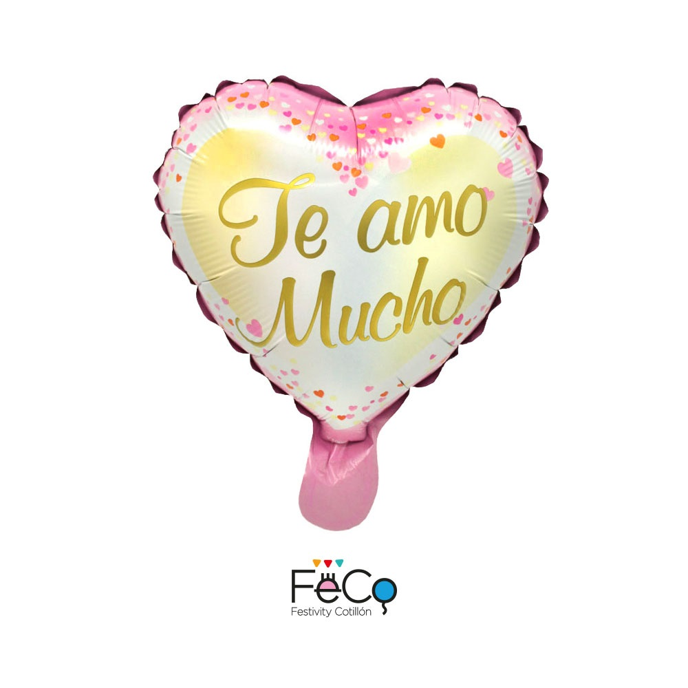 GLOBO METÁLICO 10 TE AMO MUCHO X50 UNI - 1