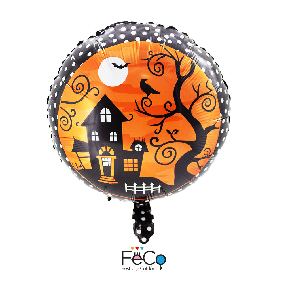 GLOBO METÁLICO 18 CASA EMBRUJADA X50 UNI - 1