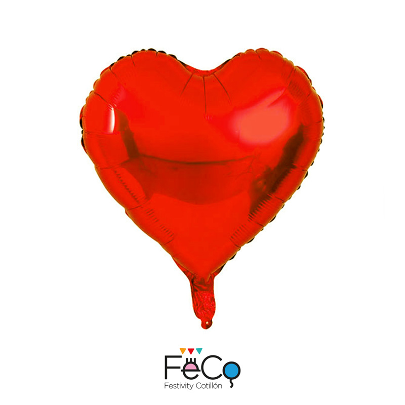 GLOBO METÁLICO 18 CORAZÓN X50 UNI ROJO - 1