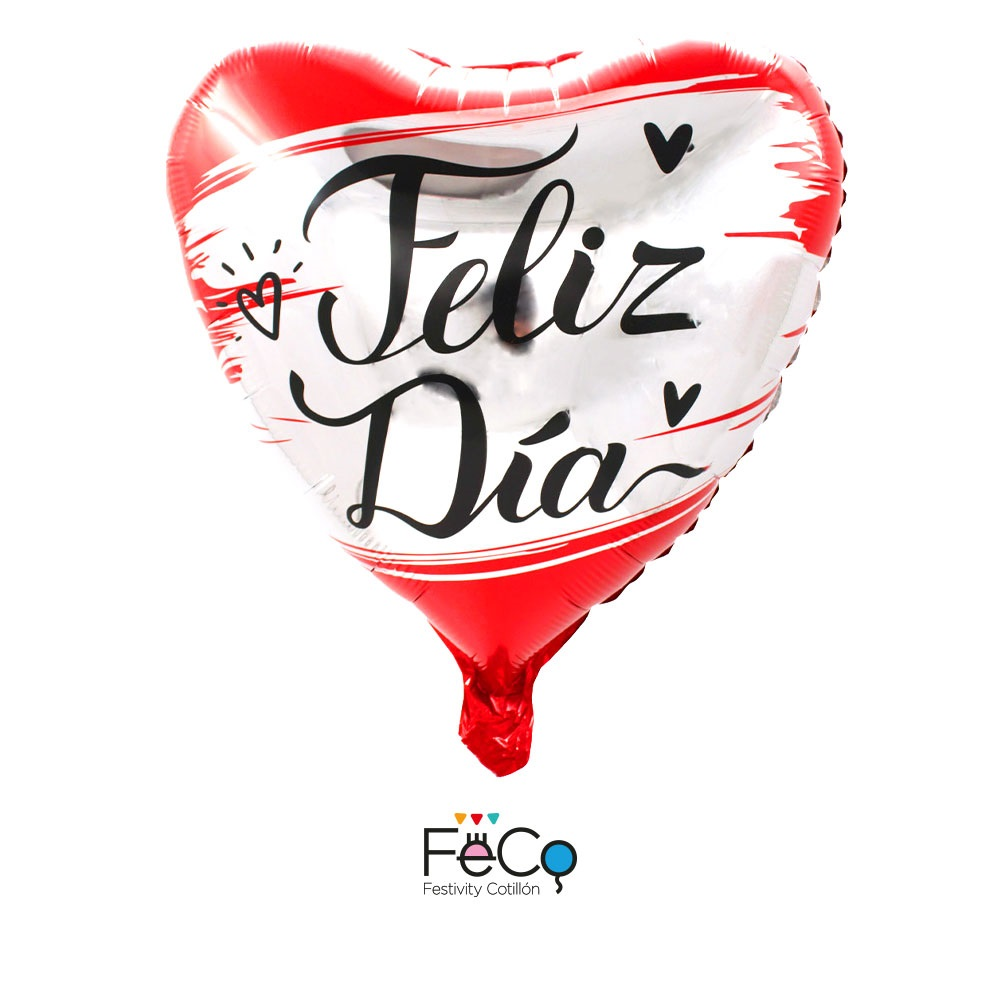 GLOBO METÁLICO 18 FELIZ DÍA AMOR X50 UNI - 1
