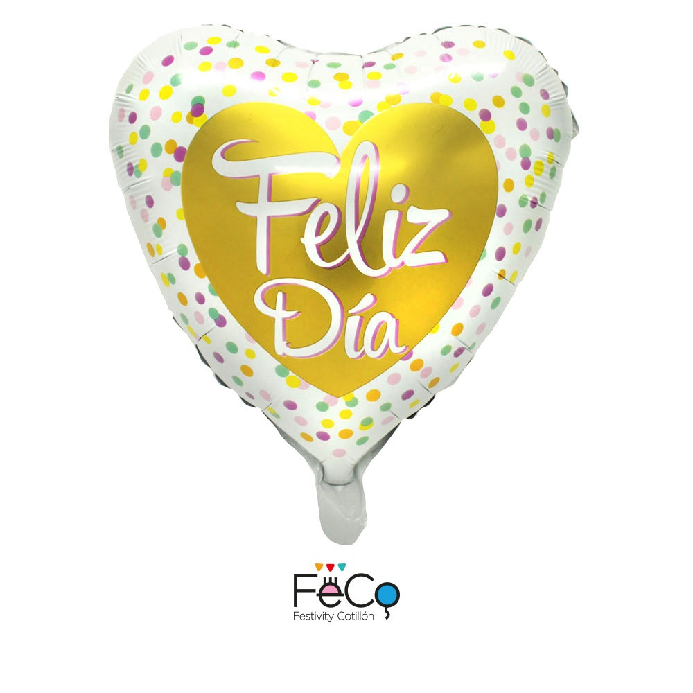 GLOBO METÁLICO 18 FELIZ DÍA GOLDEN X50 UNI - 1