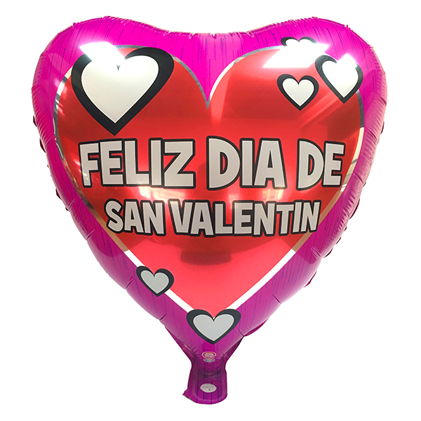 GLOBO METÁLICO 18 FELIZ DÍA SAN VALENTIN X50 UNI - 1