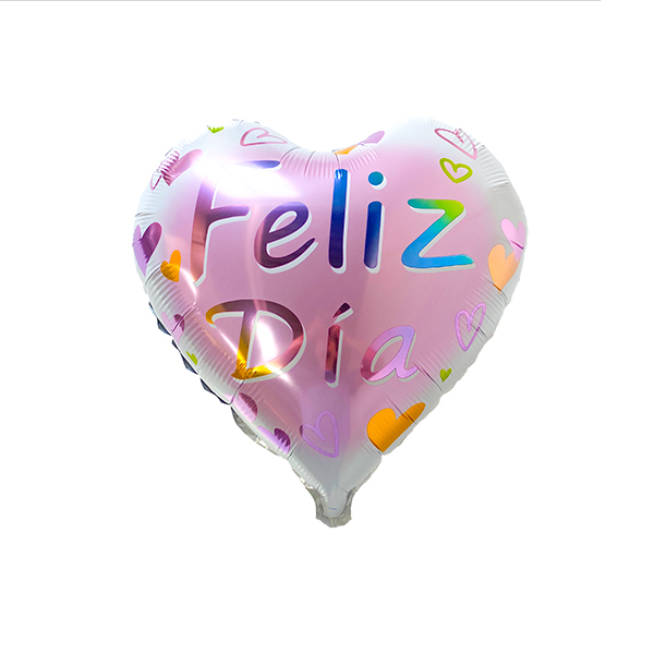 GLOBO METÁLICO 18' CORAZÓN FELIZ DÍA X50 UNI - 1