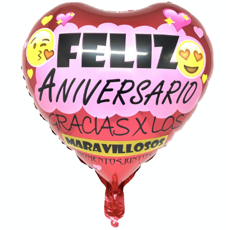 GLOBO METÁLICO 18' FELIZ ANIVER GRACIAS X50 UNI - 1