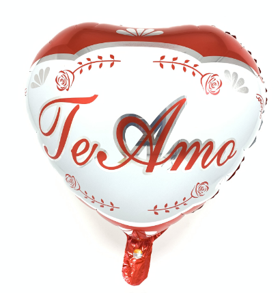 GLOBO METÁLICO 18' TE AMO CURSIVO X50 UNI - 1
