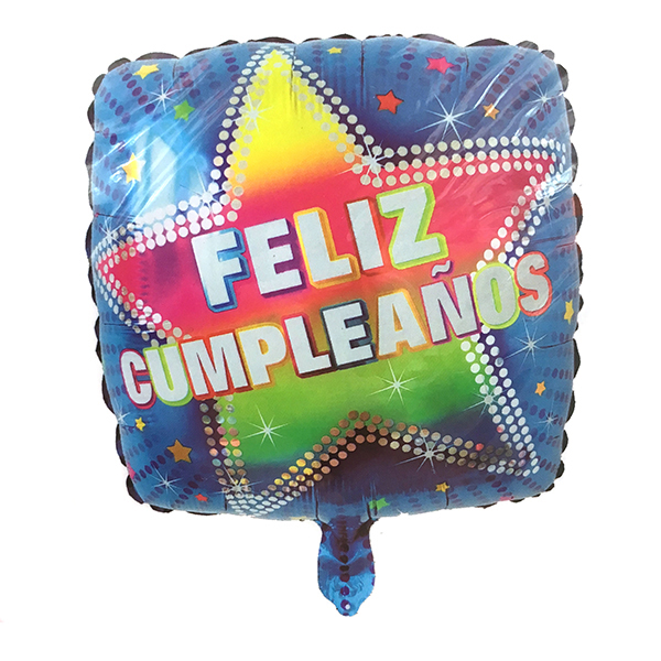 GLOBO METÁLICO CUADRADO F.C ESTRELLA 18 X50 UNI - 1