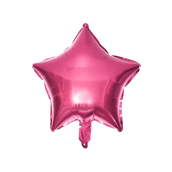 GLOBO METÁLICO ESTRELLA 18 CHROME X50 UNI FUCSIA - 1