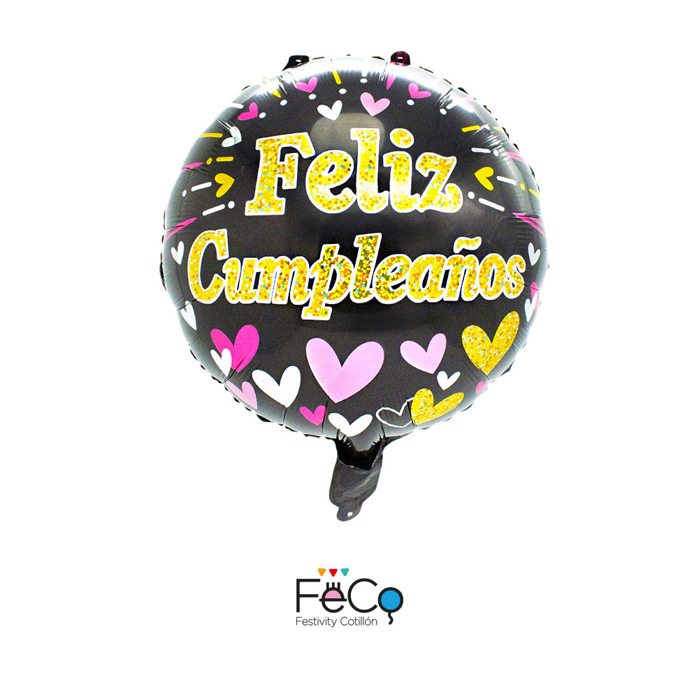 GLOBO METÁLICO REDONDO F.C CORAZÓNES 18 X50 UNI - 1