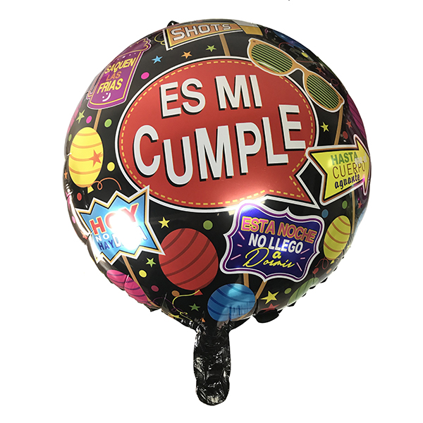 GLOBO METÁLICO REDONDO F.C PARTY 18 X50 UNI - 1