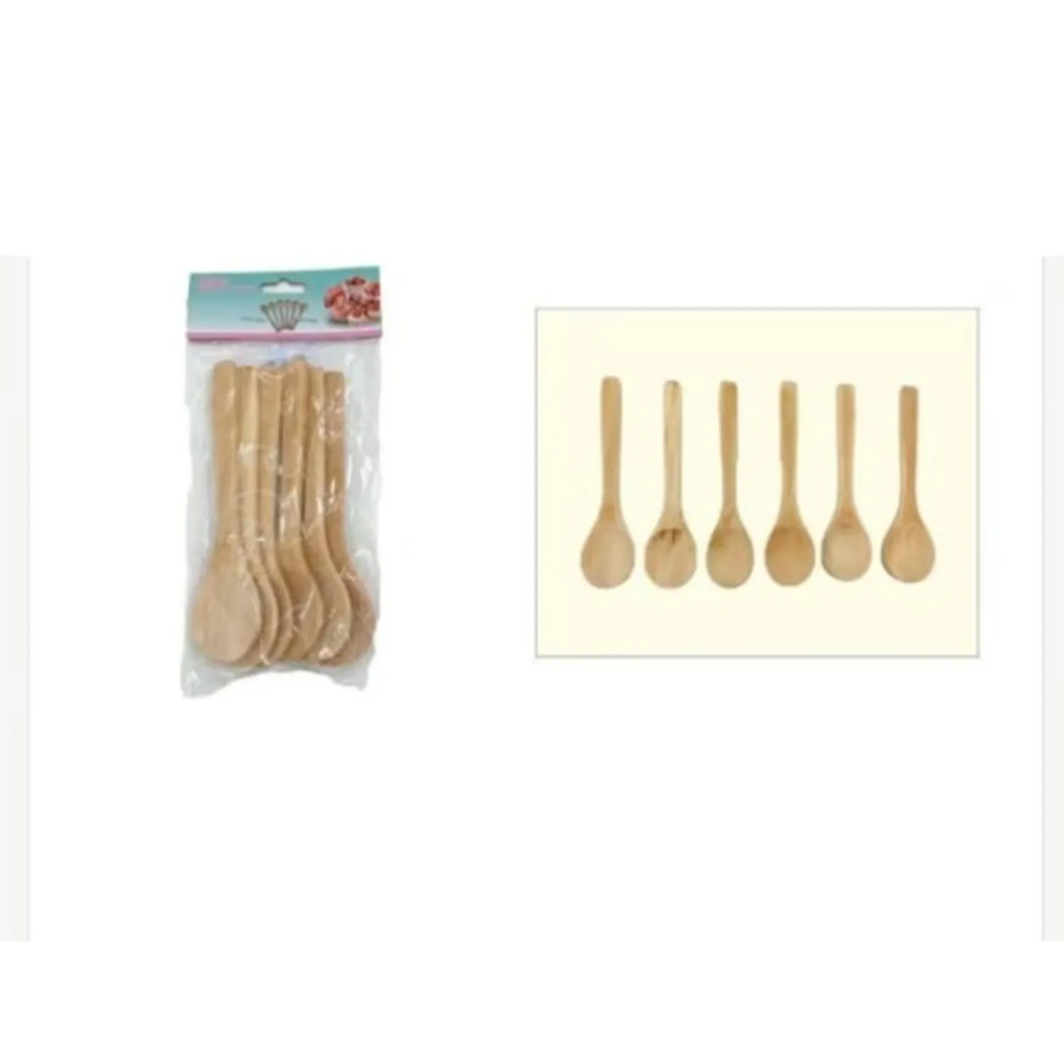CUCHARA DE MADERA 6 PIEZAS COCINA MEDIANA - 1