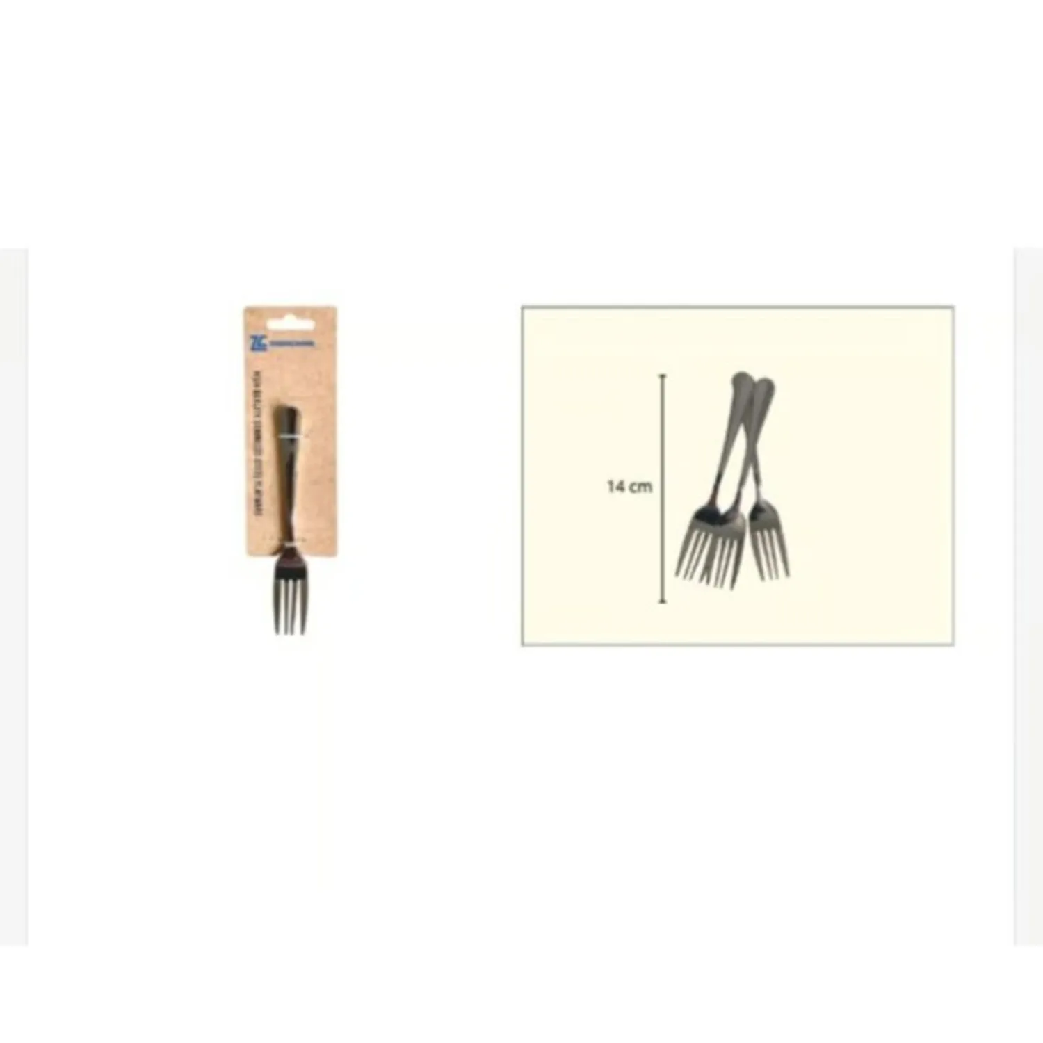 TENEDORES DE ACERO INOXIDABLE 3 PIEZAS 14 CM - 1