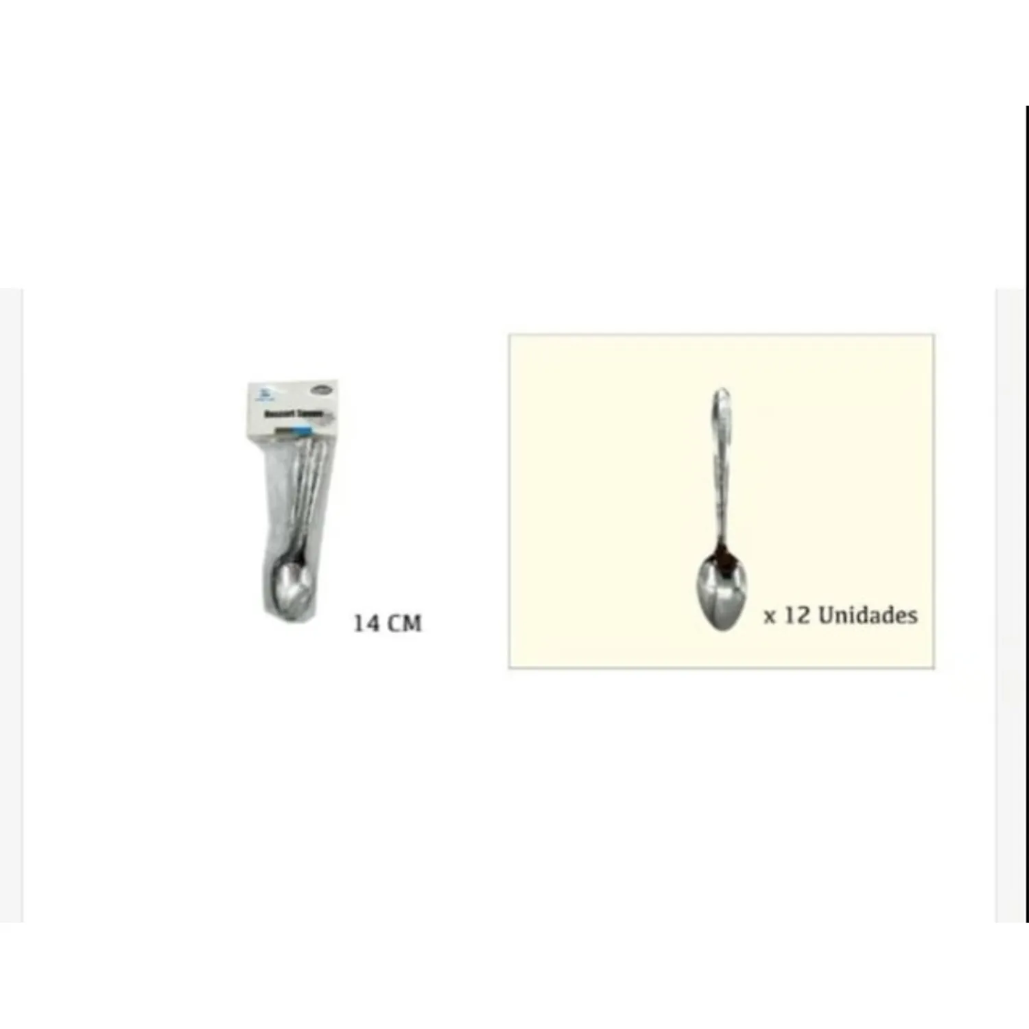 CUCHARA ACERO INOXIDABLE 12 PIEZAS 14 CM - 1