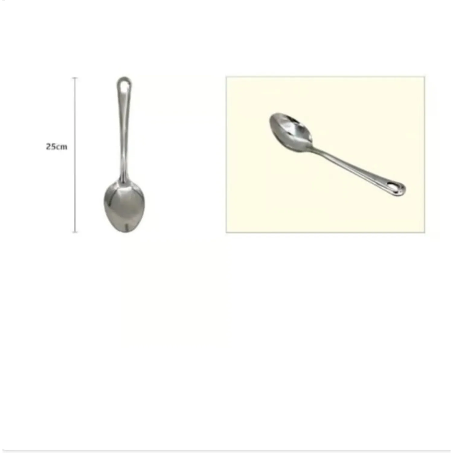 CUCHARA DE ACERO INOXIDABLE 25CM SET 2 - 1