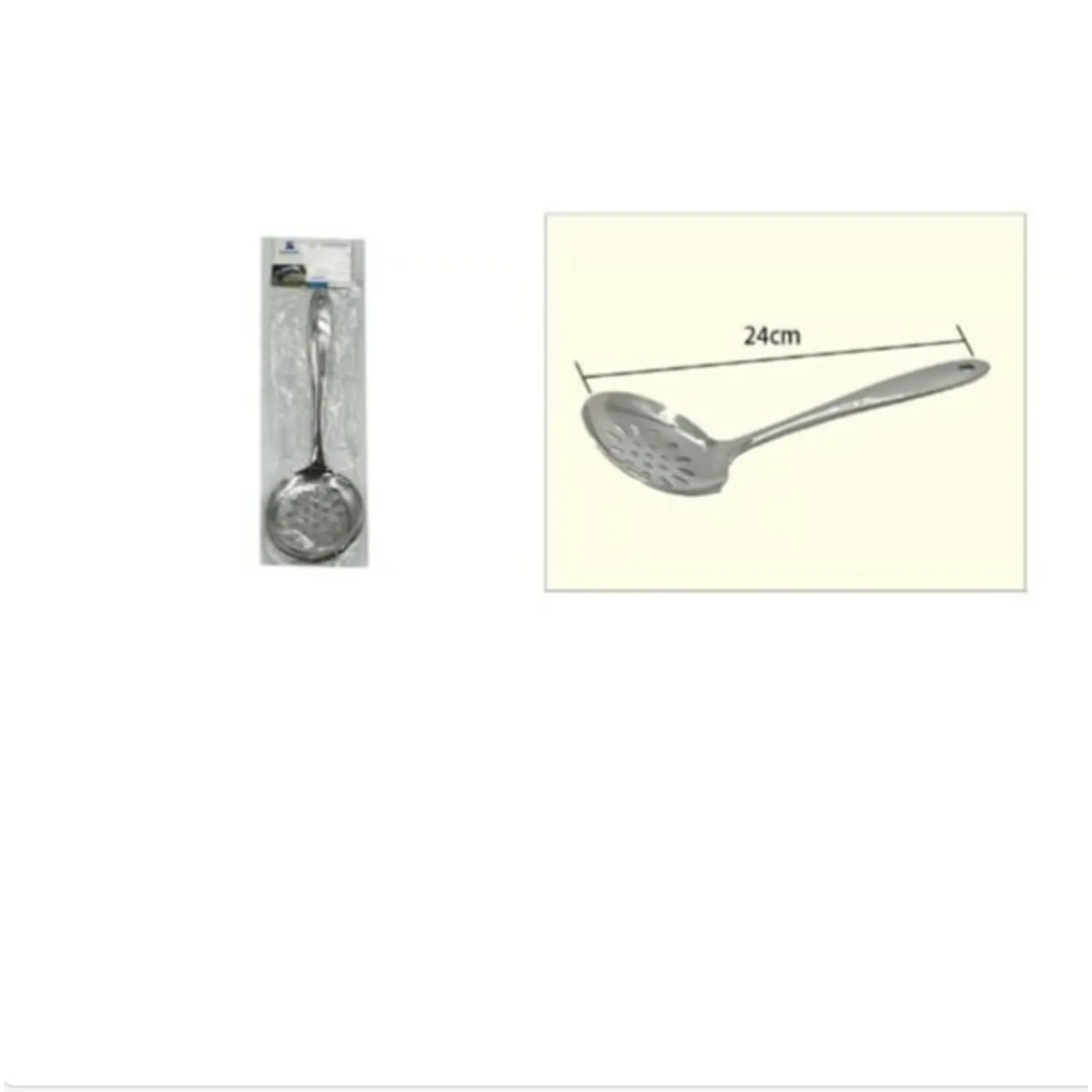 CUCHARA COLADOR ACERO INOXIDABLE 24CM - 1