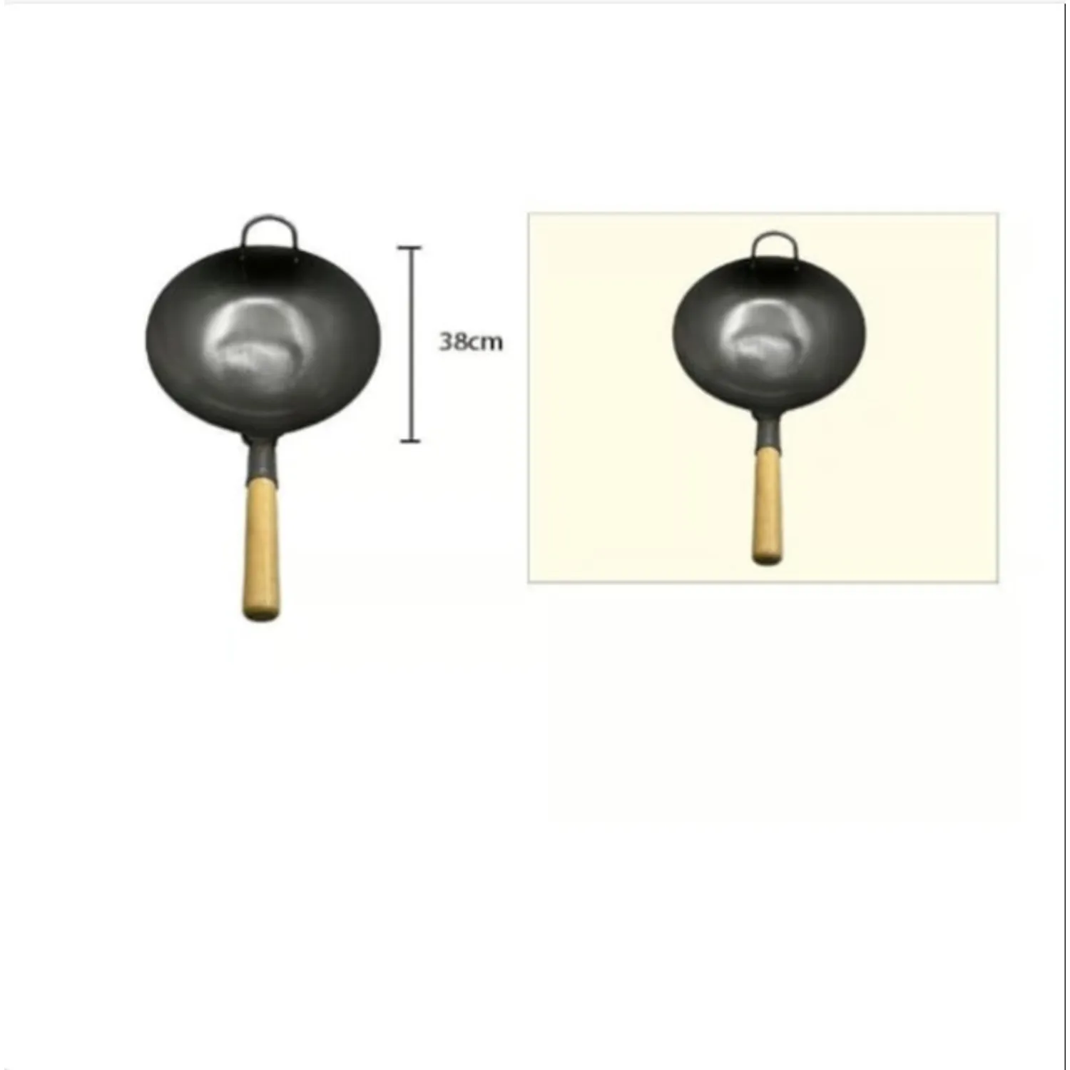 SARTEN OALUMINIO DE COCINA 38CM MANGO DE MADERA - 1