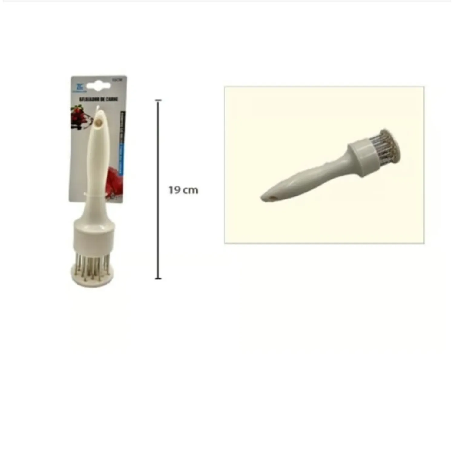 MARTILLO ABLANDADOR CARNE CON AGUJAS ACERO INOXIDABLE COCINA - 1