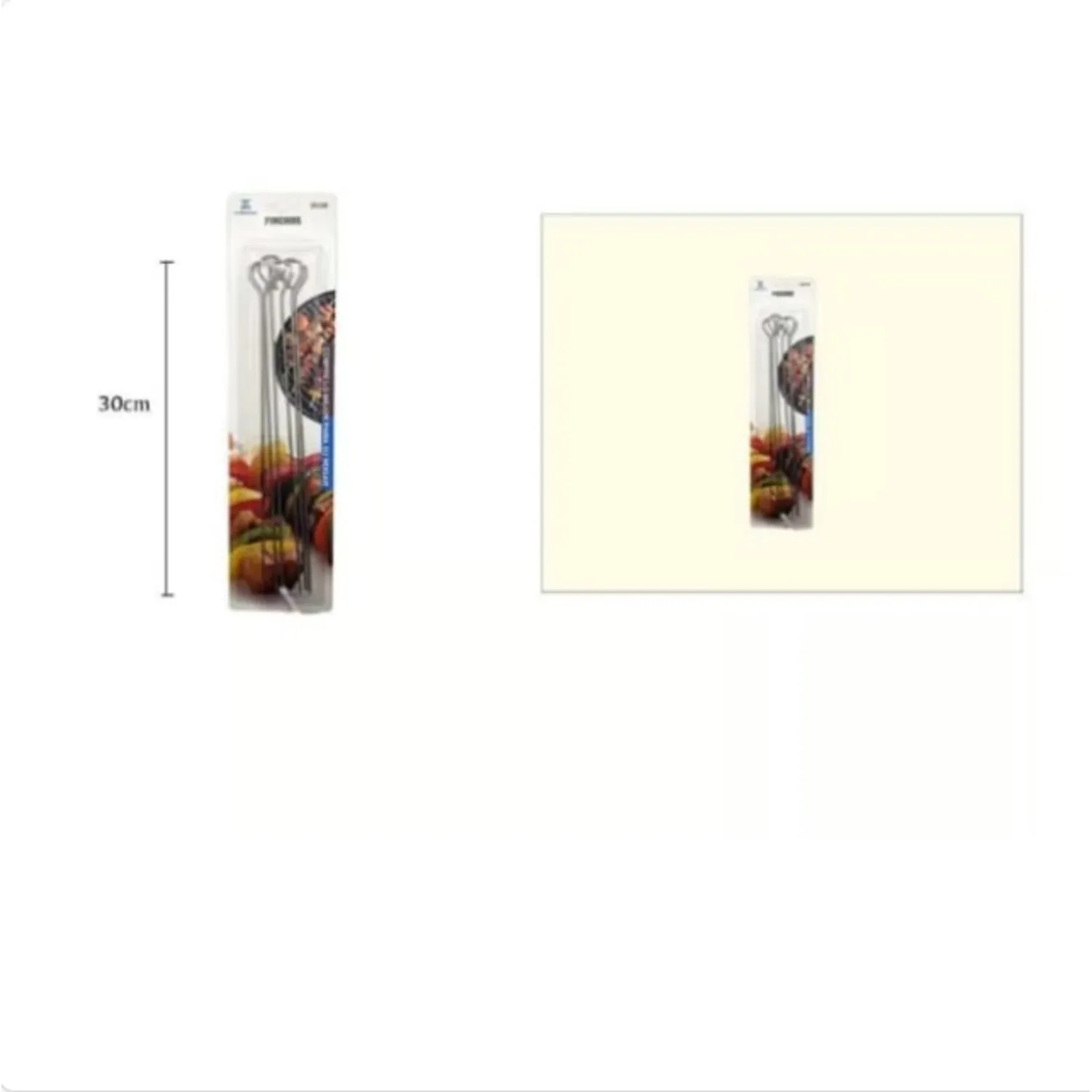 PINCHOS BROCHETAS ANTICUCHO ACERO INOXIDABLE 30CM - 1