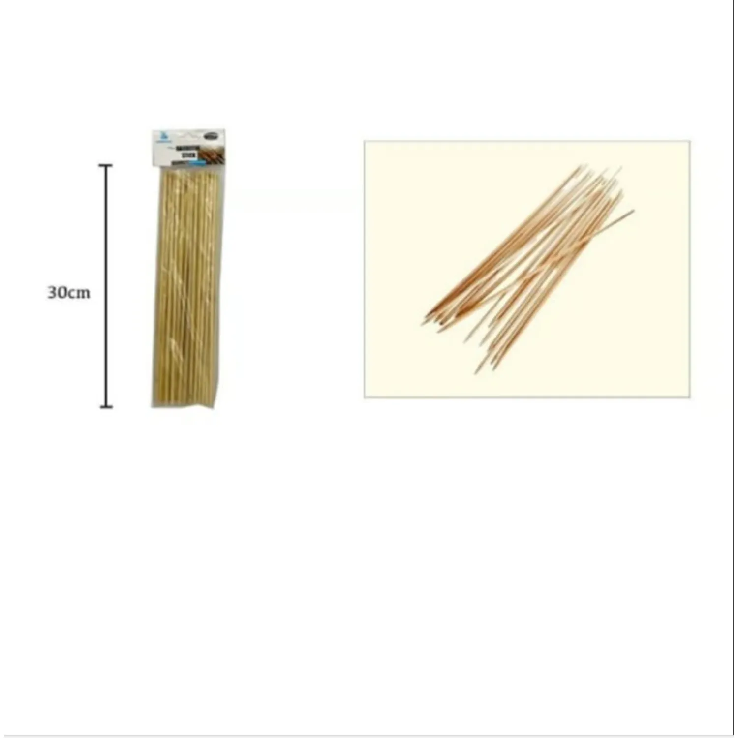 BROCHETAS DE BAMBU PARA ANTICUCHOS 30CM - 1