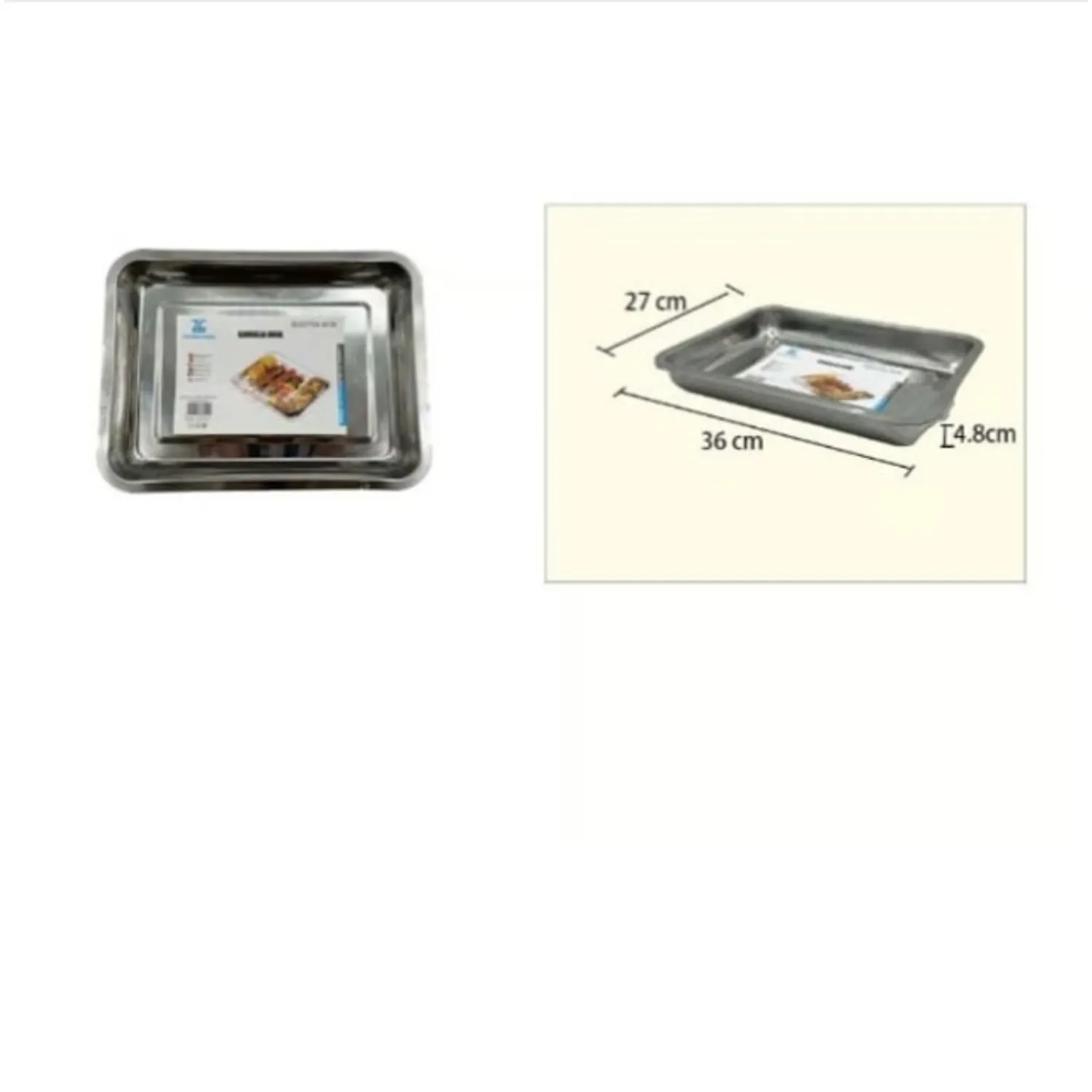 BANDEJA HORNO ACERO INOXIDABLE 36X27X48CM - 1