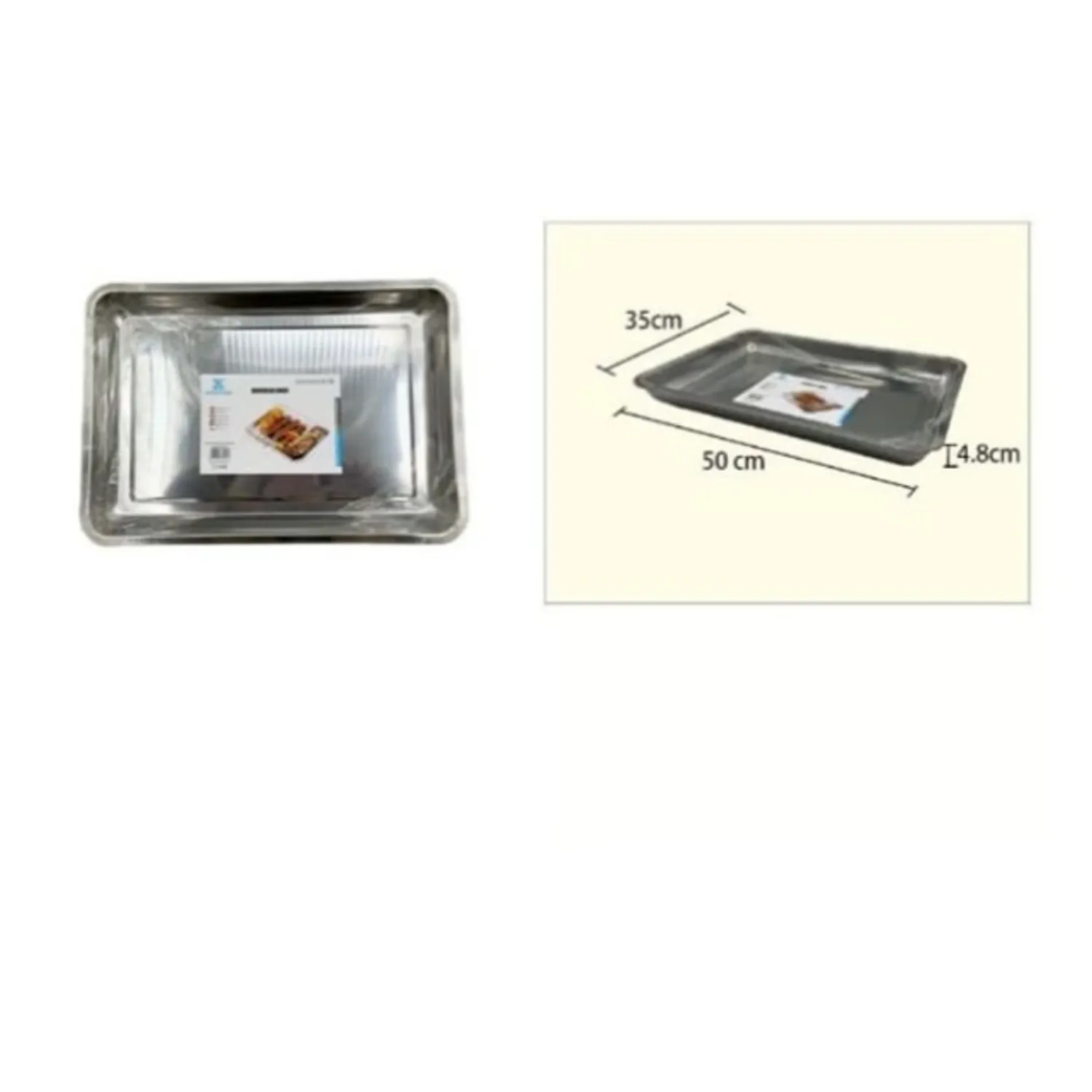 BANDEJA HORNO ACERO INOXIDABLE 50X35X48CM - 1