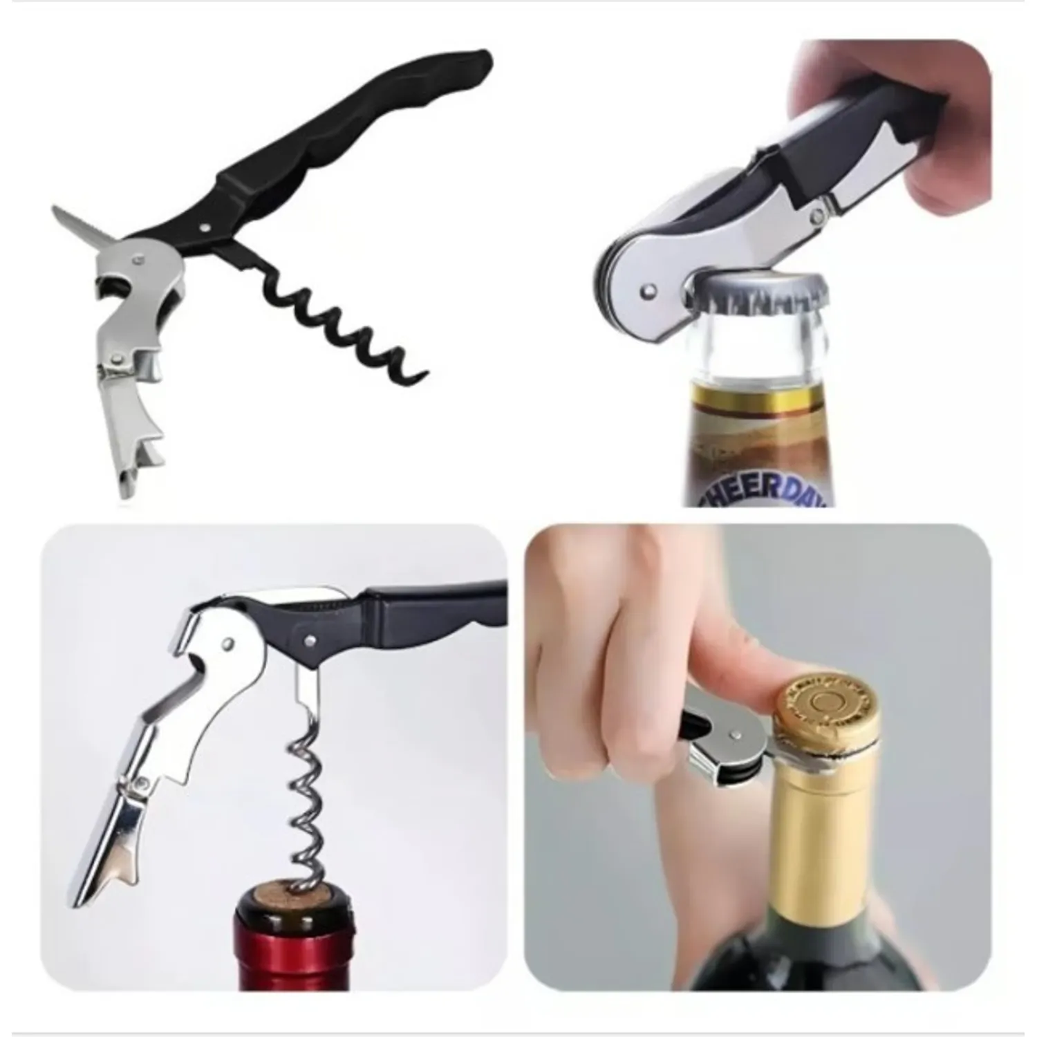SACACORCHOS DESTAPADOR DE VINO MANUAL DESCORCHADOR - 1