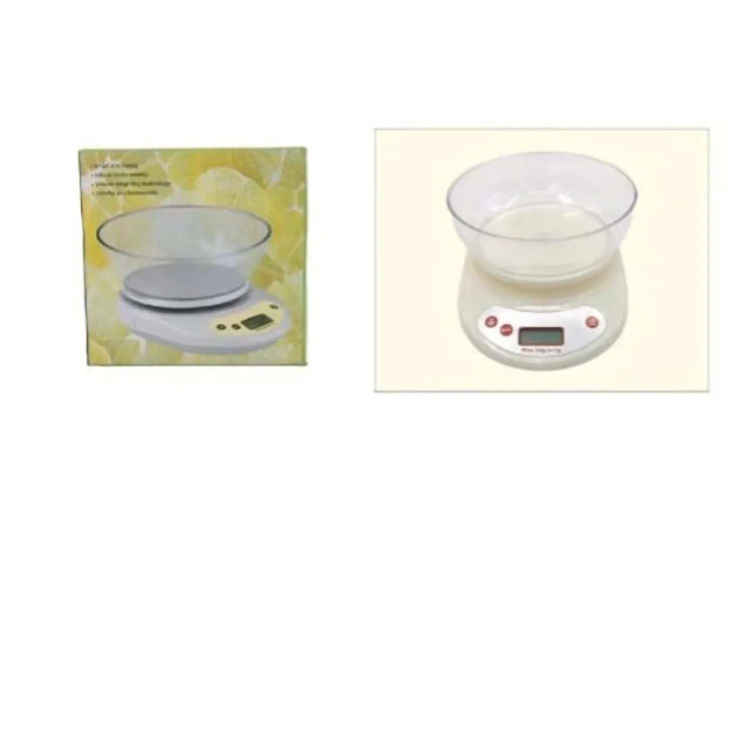 PESA DIGITAL MINI GRAMERA RECIPIENTE BOWL COCINA 5 KILOS - 1