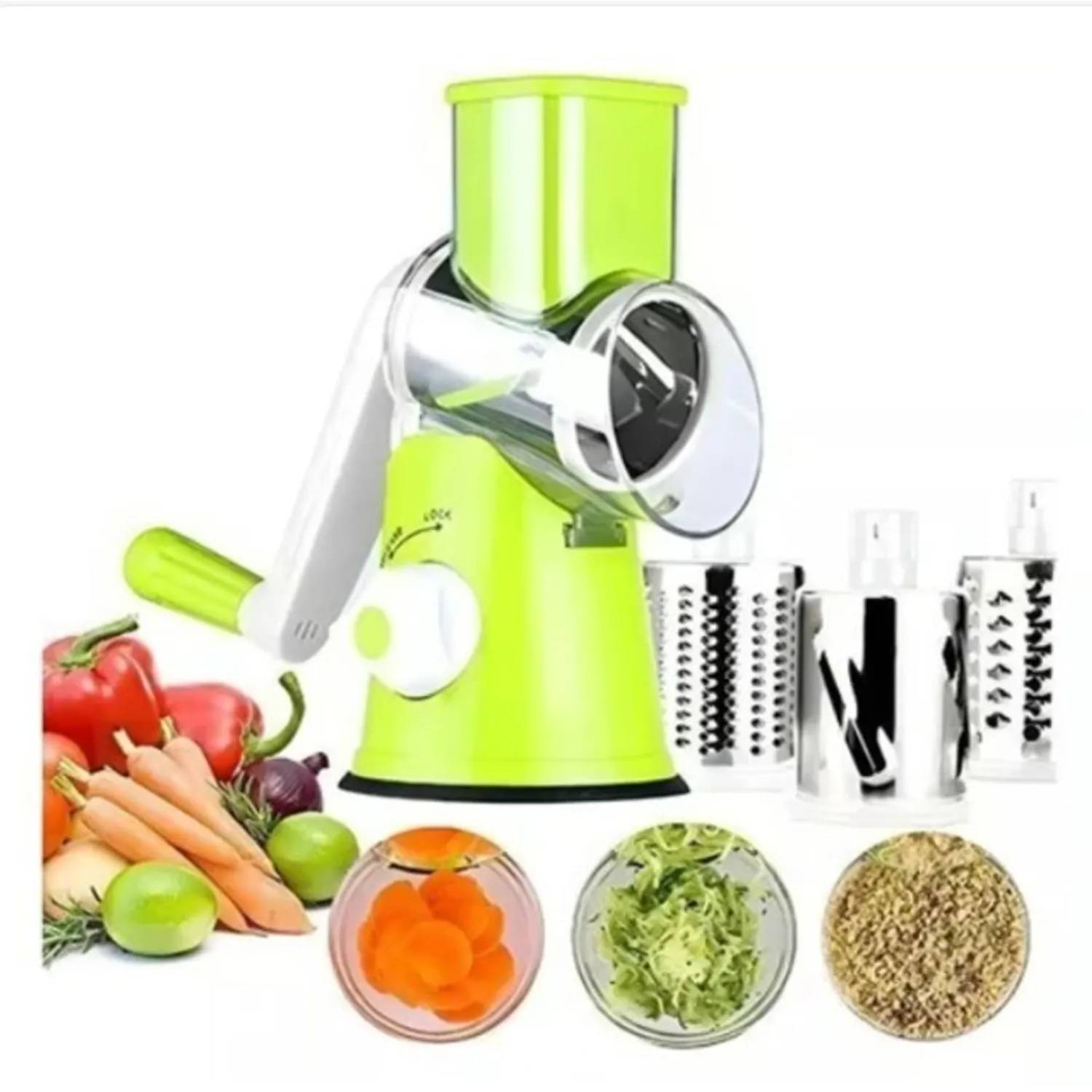 RALLADOR VERDURAS ESPIRAL CORTADOR PICADORA ALIMENTOS RALLADORES - 1