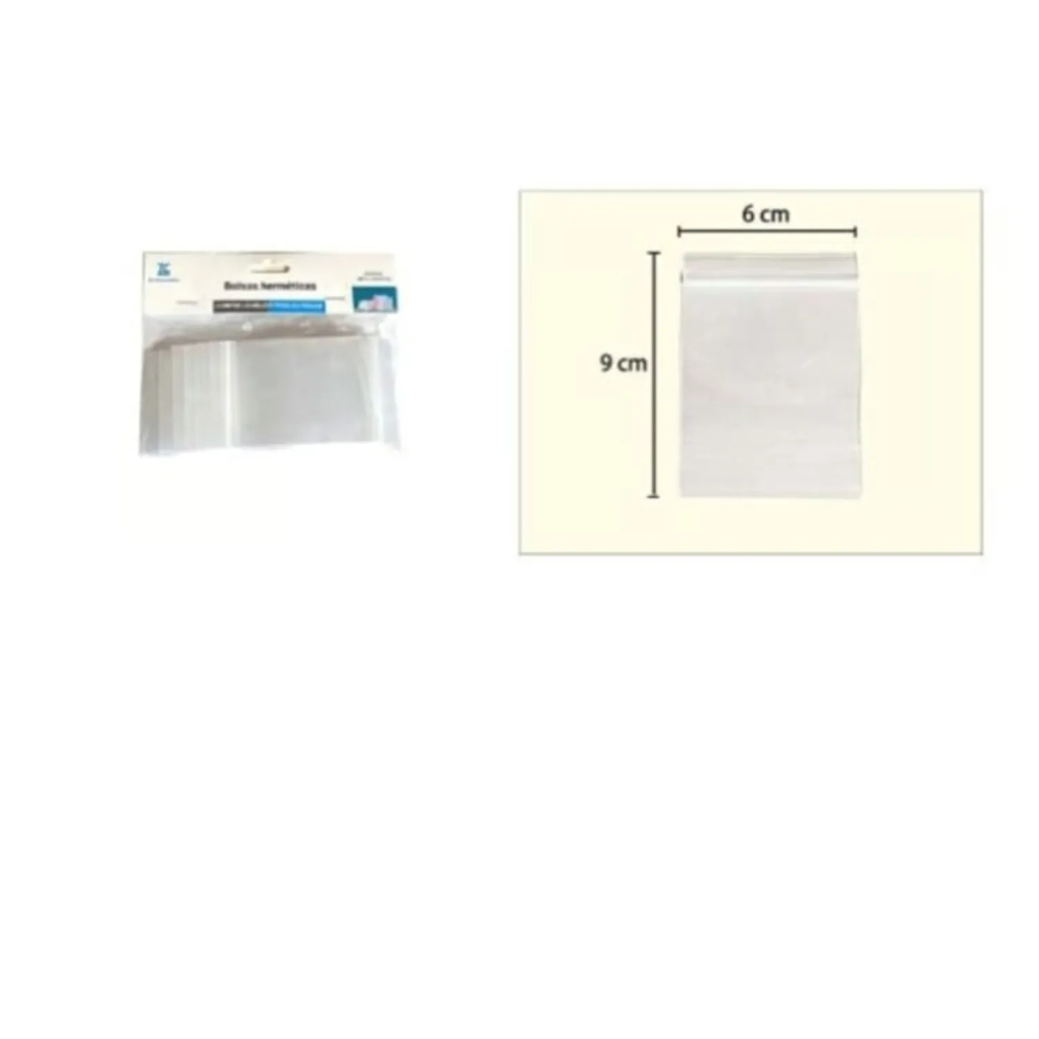 BOLSA HERMETICA 9X6CM COCINA TRANSPARENTE 100PCS - 1