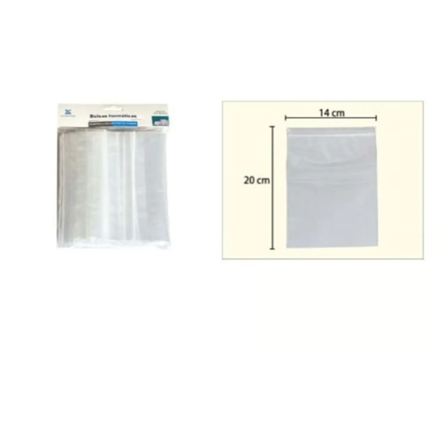 BOLSA HERMETICA 20X14CM COCINA TRANSPARENTE 50PCS - 1