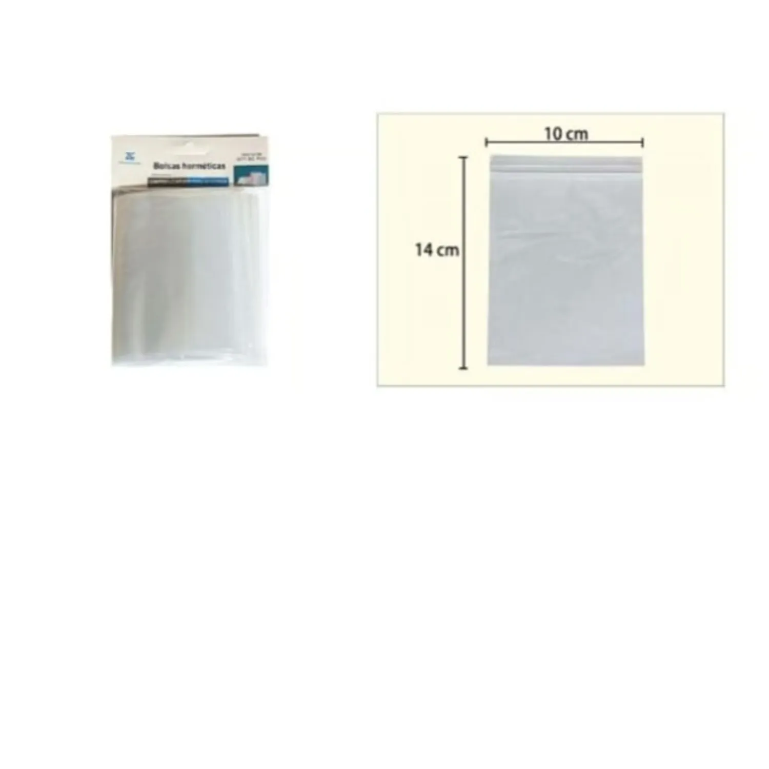 BOLSA HERMETICA 14X10CM COCINA TRANSPARENTE 50PCS - 1
