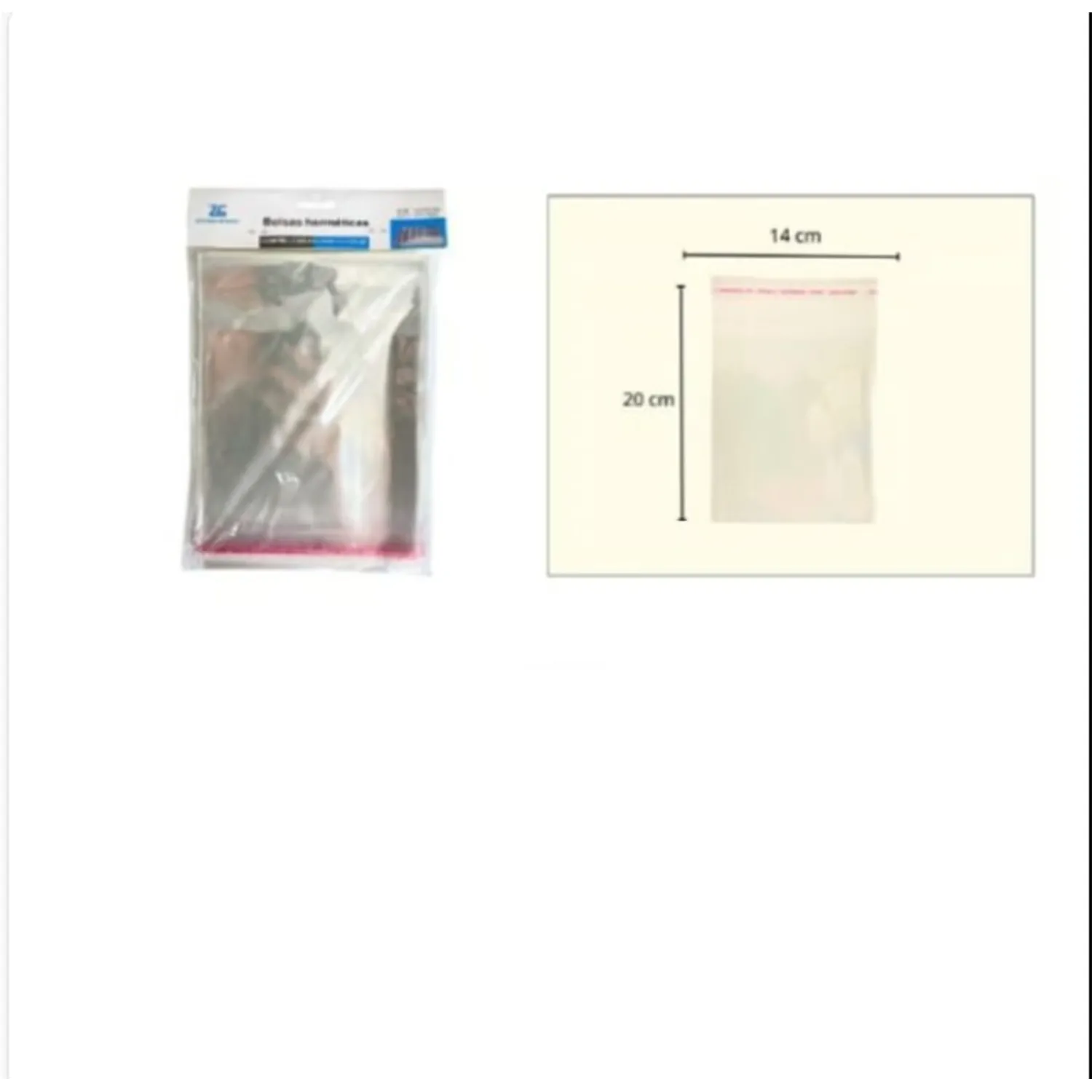 BOLSA DE ALIMENTOS14X20CM COCINA TRANSPARENTE 100PCS - 1