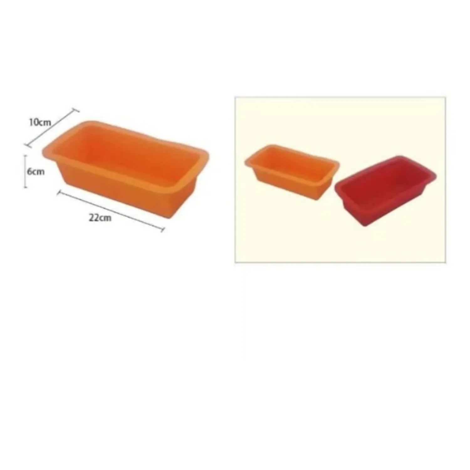 MOLDE DE SILICONA DE 22CM DE PAN RECTANGULAR - 1